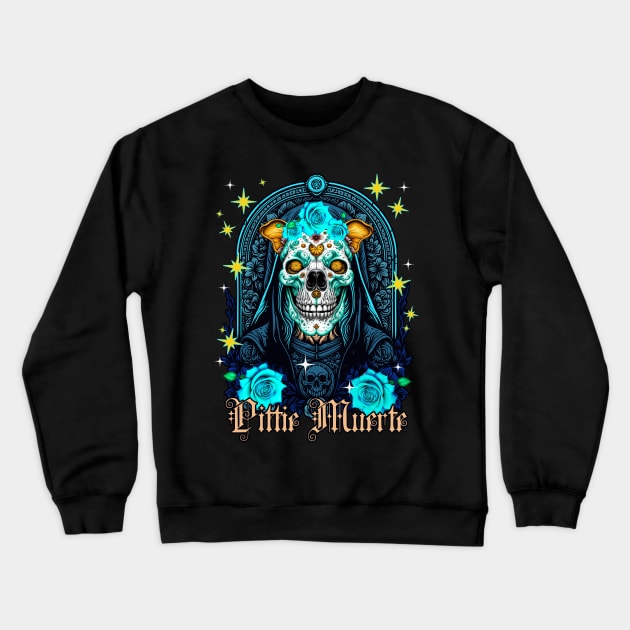 Pittie Muerte Crewneck Sweatshirt by TempoTees